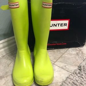 Lime Green Hunter Boots